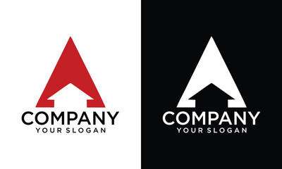 Creative Real Estate House Triangle Symbol Logo Design