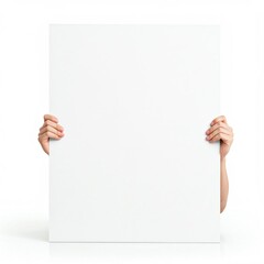 hands holding blank paper