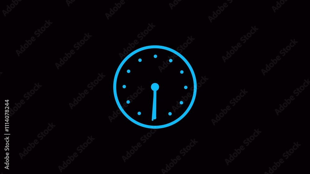 Aufkleber clock counting down 24 hour day fast speed. clock with moving arrows. clock with moving arrows. cloc