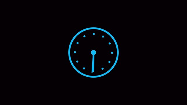 Clock Counting Down 24 Hour Day Fast Speed. Clock with moving arrows.  Clock with moving arrows. Clock time lapse UHD 4K Animation. 4k video.