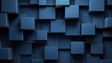 Abstract blue cube business technology theme background