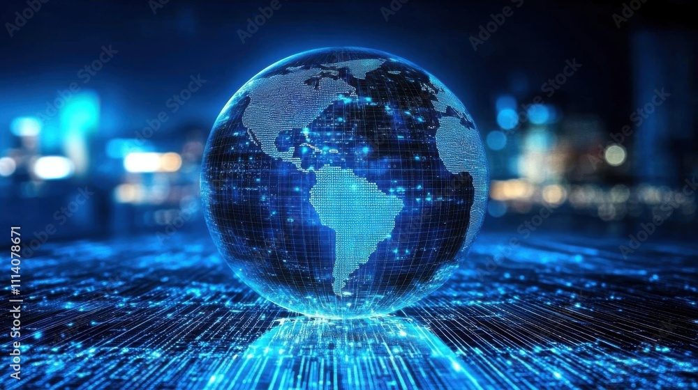 Poster an ai-generated image showcasing an innovative map of the world.