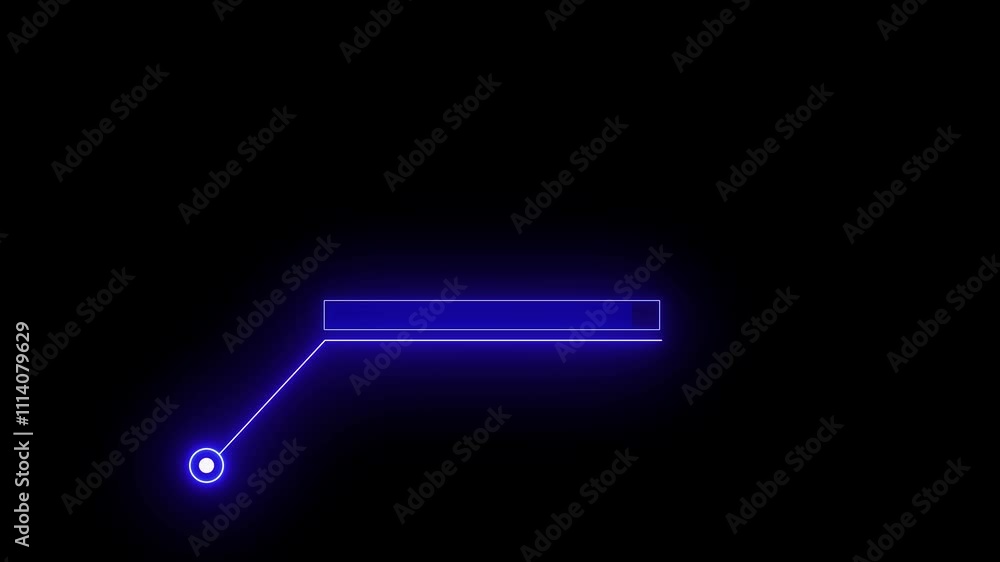 Aufkleber animation of hud elements. animate a white callout for text. 4k video. neon callout icon animation.