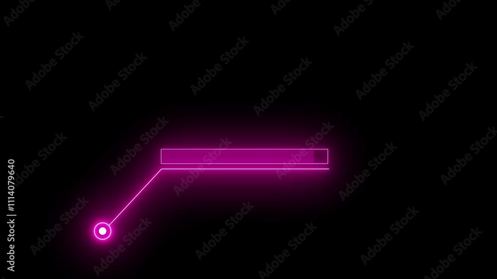 Aufkleber animation of hud elements. animate a white callout for text. 4k video. neon callout icon animation.