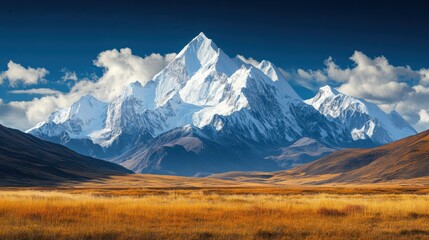 Fototapeta premium Beautiful shot of high white hilltops and mountains