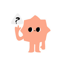 Cute abstract shapes character