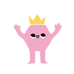 Cute abstract shapes character