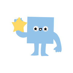 Cute abstract shapes character