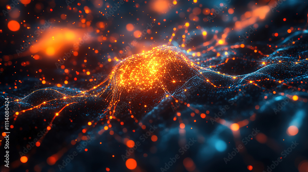 Aufkleber innovative digital texture emphasizing neural networks and technological themes