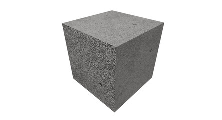 3d Concrete Cube transparent png