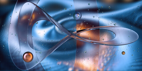 A dynamic image simulating the movement of digital neon fluid. 3D art illustration for ai technology presentations, virtual reality, high-tech websites, branding, futuristic graphic design backgrounds