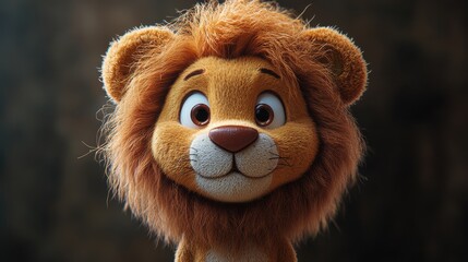 Lion cute toy representation.