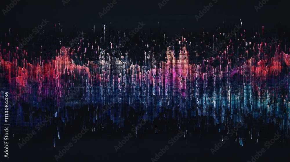 Poster abstract colorful digital wave pattern background.