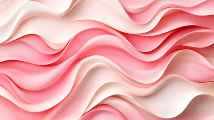 Abstract Pink and White Wavy Pattern