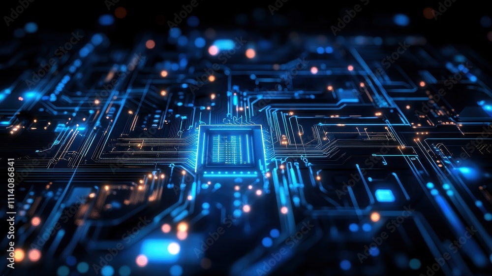 Poster digital background perfect for tech processes, neural networks, artificial intelligence, data transf