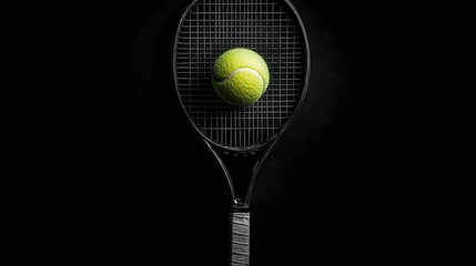 Tennis ball sports racket.