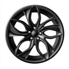 illustration of a contemporary tire rim design on a white background, ideal for automotive graphics.
