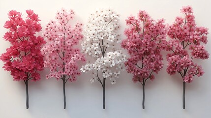 Obraz premium Cherry Blossom Sakura flowers with a clear white background