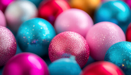 Colorful holiday ornaments bringing festive spirit and joy.