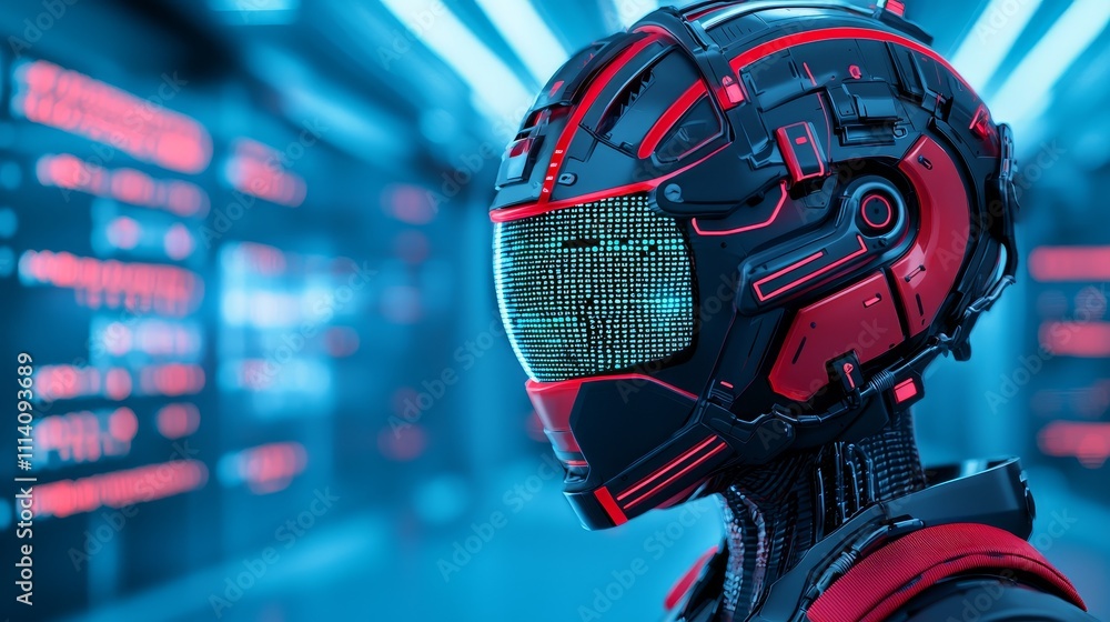 Poster ai coding agent concept, with digital code, stock, and technology innovation. for illustrating advan