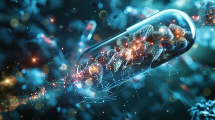 Futuristic Visualization of Nutrient Release in a Dissolving Vitamin Pill