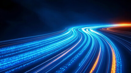 Abstract blue light beam motion lines business technology background