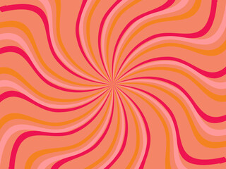 Vintage retro banner background. Colorful grunge wave wallpaper. Vector illustration. Twist party backround pattern.