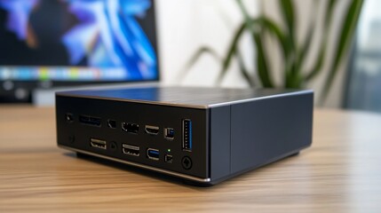 Obraz premium Sleek Modern Computer Device with Multiple Ports