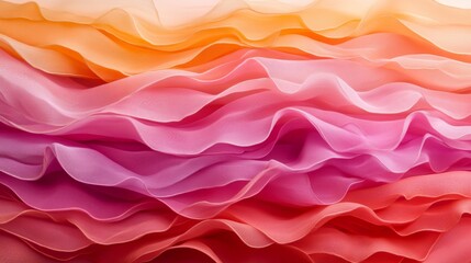 Obraz premium Layers of Soft, Wavy, Multicolored Fabric
