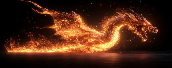 Dragon dragon fire representation.