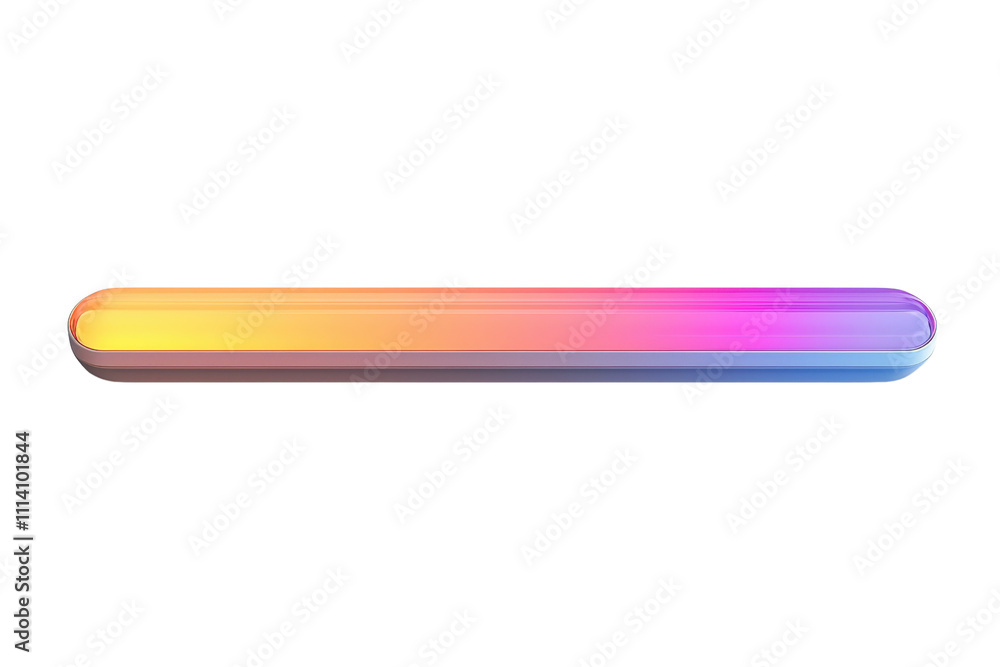 Poster a sleek gradient bar displaying a blend of vibrant colors transitioning from orange to pink, evoking