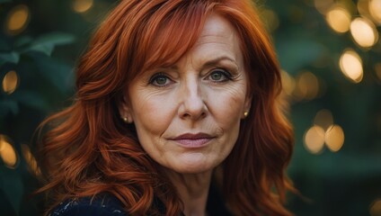 Mature beautiful woman with red hair Mature beautiful woman with red hair
