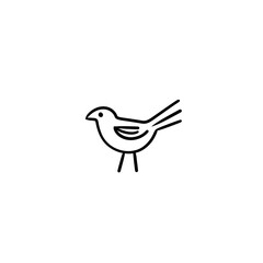 Simple bird logo vector for product and brand needs with a transparent background 