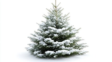 Fototapeta premium A christmas tree white background illuminated celebration.