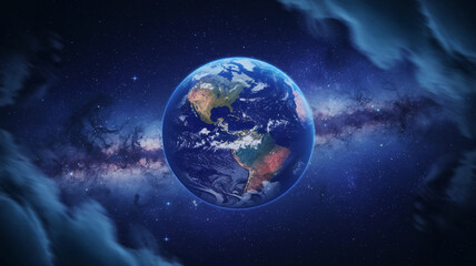 Obraz premium earth in space galaxy