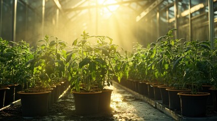 In greenhouses, genetically engineered plants produce consumer goods