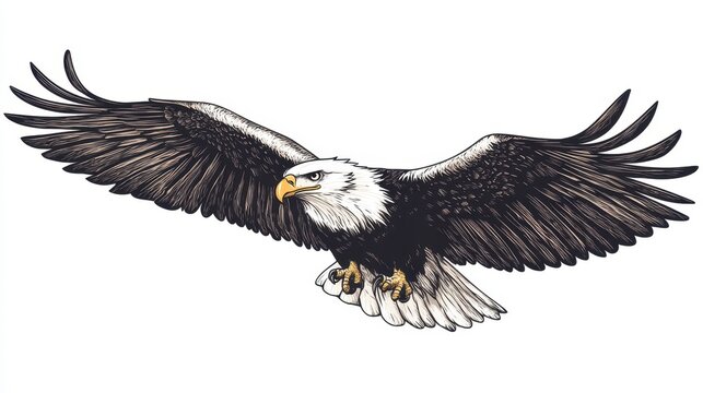 Bald eagle animal flying bird.