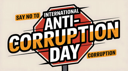 International Day for Tolerance impactful banner highlighting anti-corruption message with text Say No to Corruption