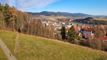 Mieroszow, a town among the mountains in the Sudetes