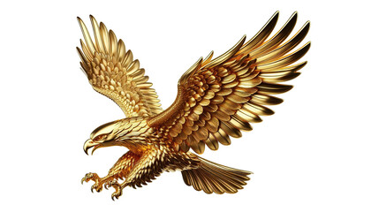 Fototapeta premium Flying Golden Bald Eagle Design