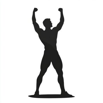 recommend clip art: Isolated Illustration of a Wrestler Silhouette on a White Background.