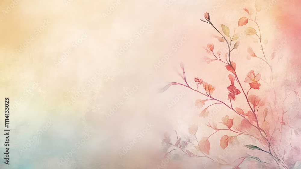 Poster A background design featuring an inspiring quote with delicate calligraphy and a soft pastel backdrop.