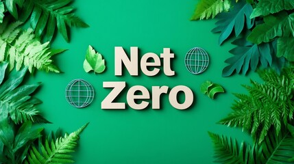 Sustainable Green Initiative:Net Zero Surrounded by Nature's Embrace