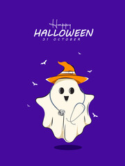 Concept of October holiday, Halloween, creative design, traditions.