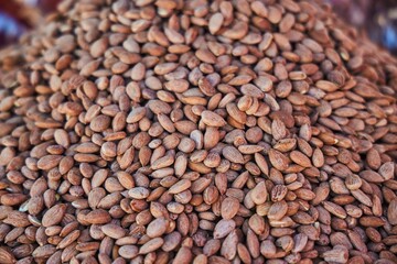 Almonds, peeled. A viral dessert or snack. Lots of nuts, texture