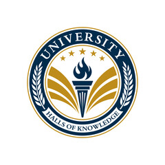 University and College School Crests and Logo Emblem Vector Template