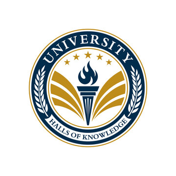University and College School Crests and Logo Emblem Vector Template