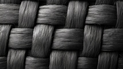 A highly detailed, seamless texture of woven fabric in grayscale