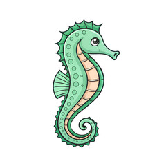 Fototapeta premium illustration of a seahorse 
