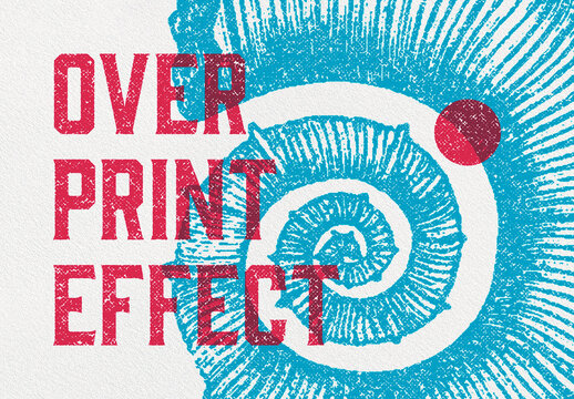 Vintage Overprint Photo Effect Mockup